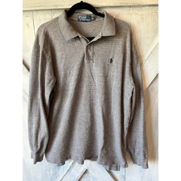 Ralph Lauren Other - Polo Ralph Lauren VINTAGE 90s Men's Polo Shirt Long Sleeve Sz XL Gray